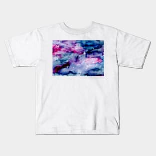 Galaxy starry sky pink purple blue Kids T-Shirt